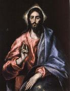 El Greco Christ as Saviour oil painting on canvas